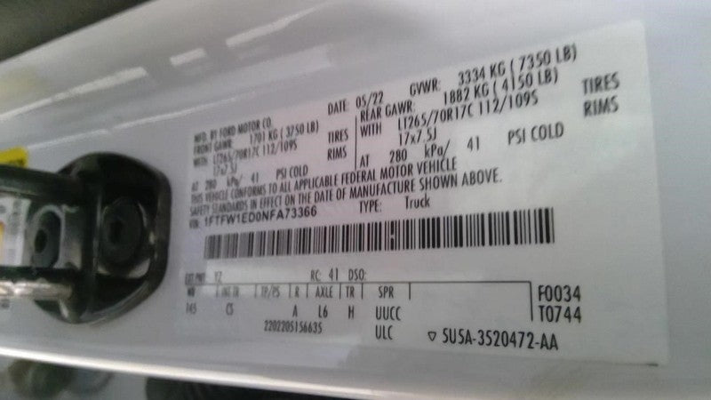 Speedometer Cluster 4.0" Screen Fits 21-23 FORD F150 PICKUP 1971445