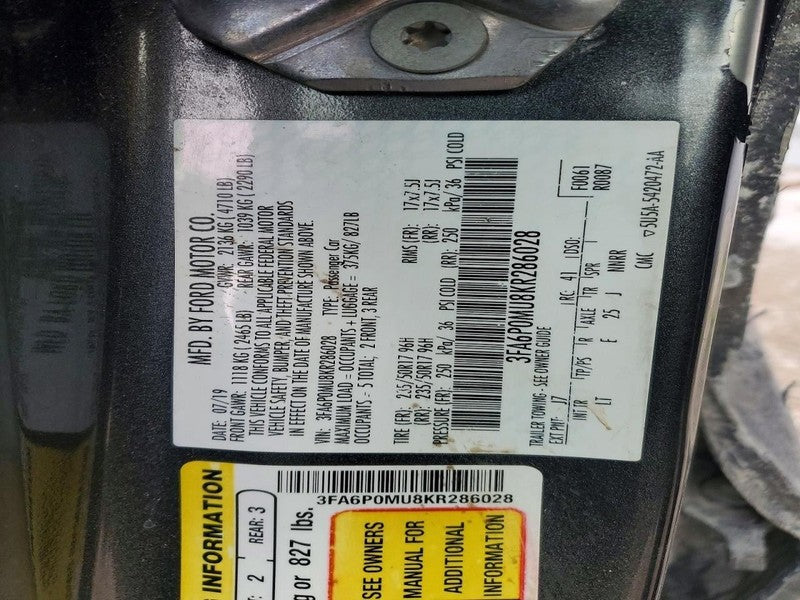 Driver Front Window Regulator Electric Without Motor Fits 13-20 FUSION
