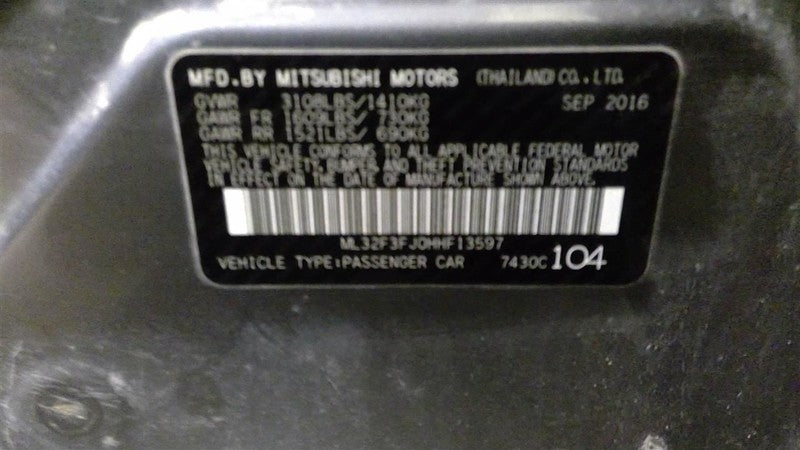 Grille Sedan Upper Fits 17-19 MIRAGE 1662571