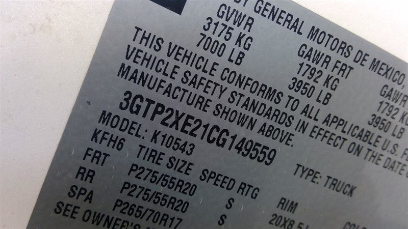 Carrier Front 3.42 Axle Ratio GU6 Opt NR3 Fits 07-13 ESCALADE 1706954