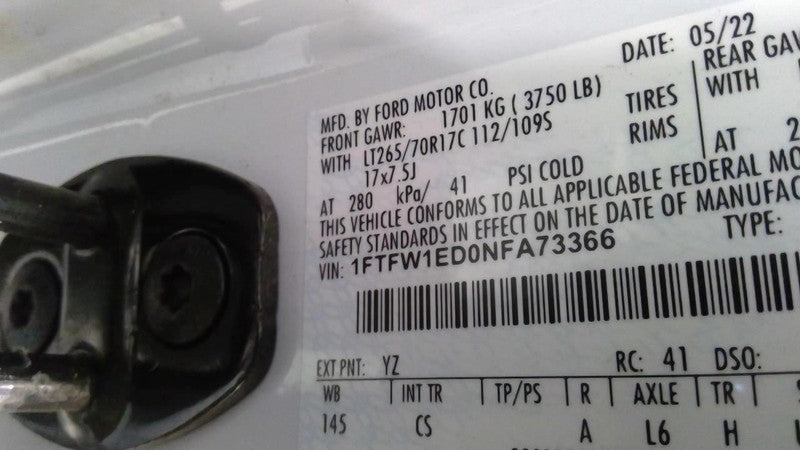 F150 2022 Dash/Interior/Seat Switch 1971443