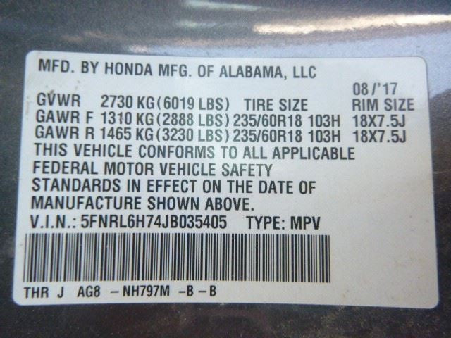 ODYSSEY 2018 Door Handle Exterior 1470630