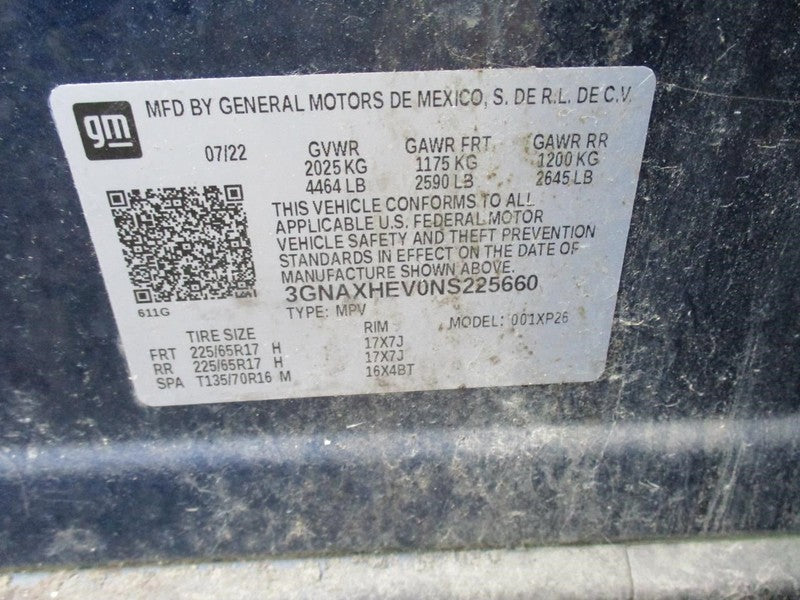 EQUINOX 2022 Seat Belt Rear 1688908