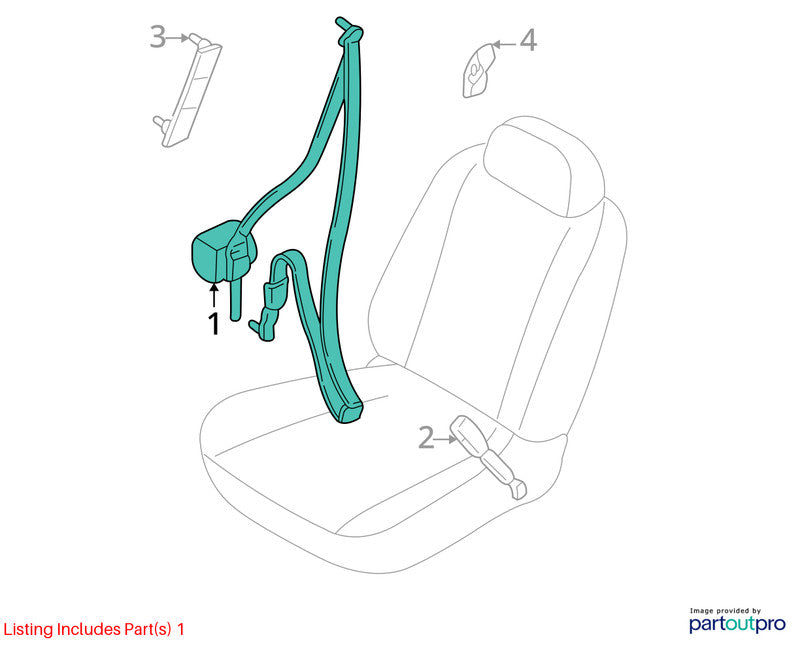 Seat Belt Front Bucket Driver Retractor Fits 04-08 MAXIMA 1888782