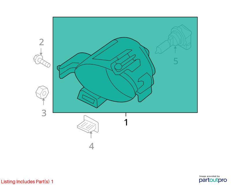 Passenger Corner/Park Light Fog-driving Bumper Mounted Fits 04-19 SENT