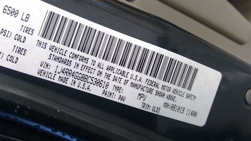 GRANDCHER 2011 Seat Belt Rear 1708366