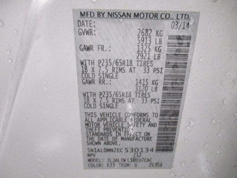 Speedometer Cluster MPH 6 Cylinder Fits 14 INFINITI QX60 1724560