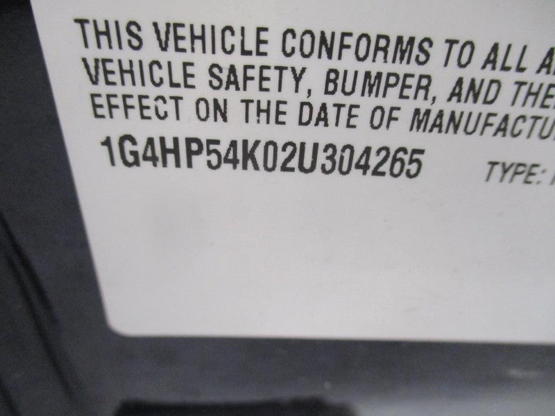 Seat Belt Front 60/40 Seats Driver Buckle Fits 02-05 LESABRE 1996494