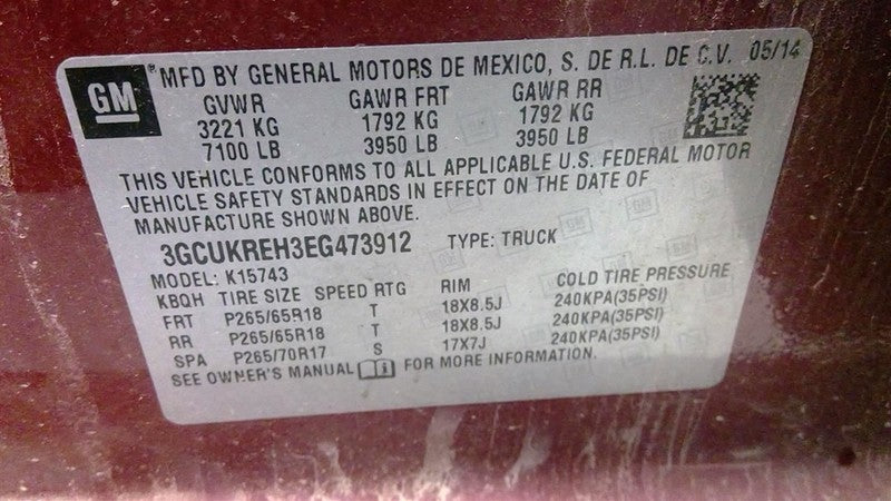 Carrier Front 3.42 Ratio Opt GU6 Fits 15-20 SUBURBAN 1500 1652103