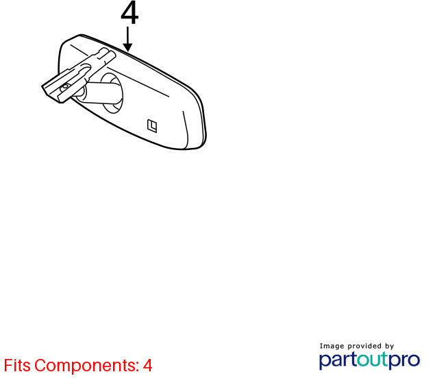Toyota Tundra 2010-2022 Rear View Mirror 8781006080 Used 2301