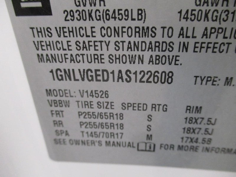 TRAVERSE 2010 Seat Rear 1967024