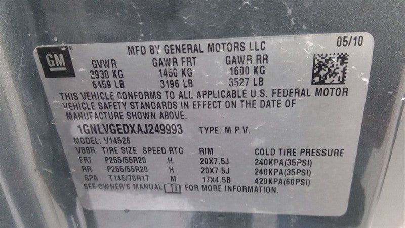 Power Steering Pump VIN J 11th Digit Limited Fits 07-17 ACADIA 1681947