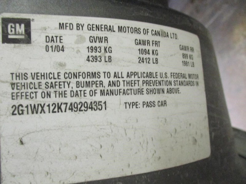 Power Steering Pump Fits 98-05 MONTE CARLO 1687982