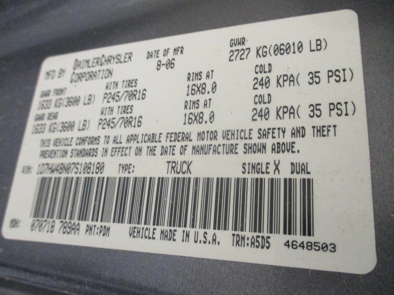 Alternator Denso Manufacturer Fits 01-11 DAKOTA 1703361