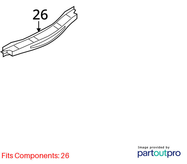 Rear Bumper Reinforcement Without Trailer Hitch Fits 07-15 MAZDA CX-9