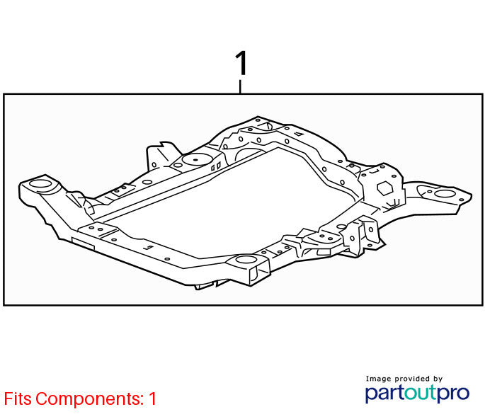 Crossmember/K-Frame VIN J 11th Digit Limited Front Fits 09-17 ACADIA 1