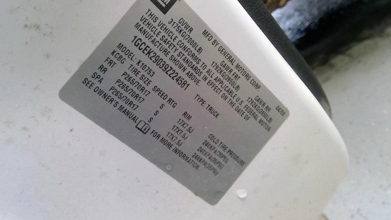 Passenger Front Seat Bucket And Bench Manual Fits 09 SIERRA 1500 PICKU