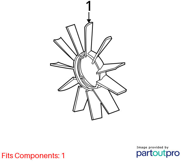 Fan Blade Fits 95-99 01-06 BMW M3 1705094