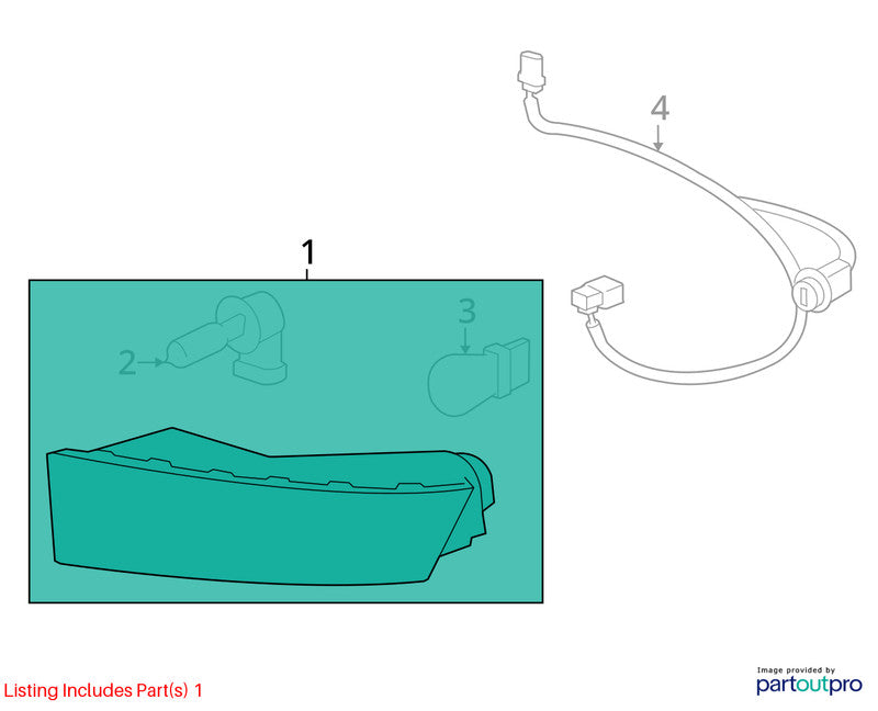 Driver Corner/Park Light Fog-driving Bumper Mounted Fits 07-14 ESCALAD