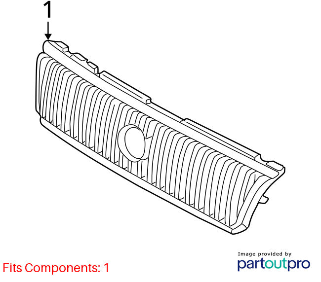 Grille Upper Header Mounted Fits 02-05 MOUNTAINEER 2027384