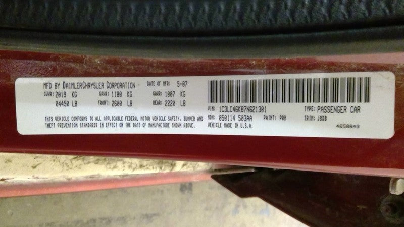 Driver Door Handle Exterior Assembly Sedan Front Fits 07-10 SEBRING 17
