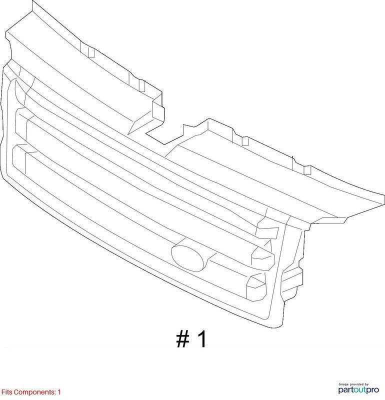 Grille Upper Hse Fits 10-11 RANGE ROVER SPORT 1624938