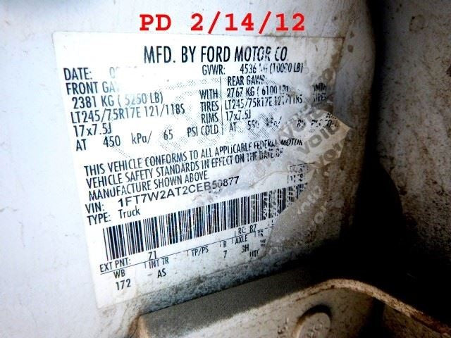 Fuse Box Engine Fits 11-14 FORD F250SD PICKUP 1624033