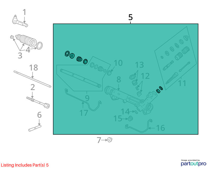 Steering Gear/Rack Power Rack And Pinion 8 Cylinder Fits 02-04 MUSTANG