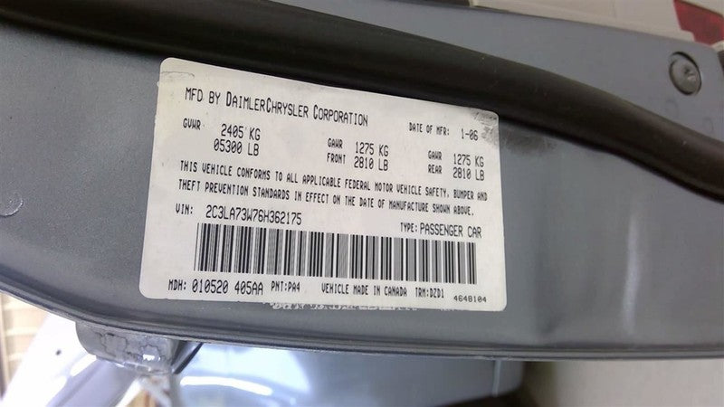 Passenger Caliper Rear SRT8 Opt BR4 Fits 05-08 12-14 300 1635662