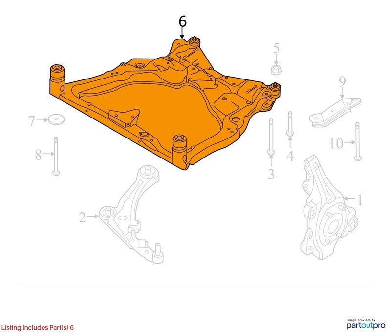 Crossmember/K-Frame Front 3.5L 6 Cylinder 4WD AWD Fits 13-14 PATHFINDE