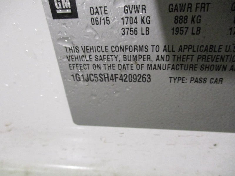Console Front Floor Fits 12-16 SONIC 2062428