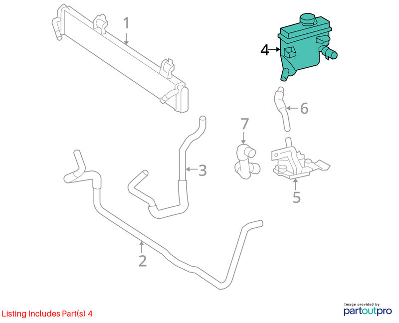 Coolant Reservoir Inverter Electric Fits 07-11 CAMRY 2035091