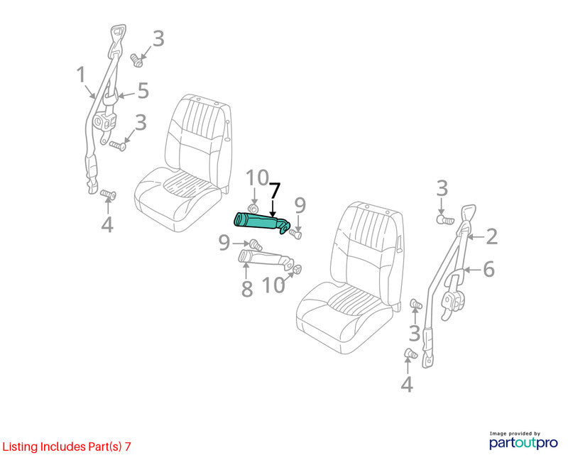 Seat Belt Front Bucket And Bench Passenger Buckle Fits 01-05 IMPALA 19