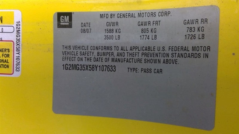 Carrier Rear Axle 3.73 Ratio Opt GT4 Fits 07-10 SKY 1656708