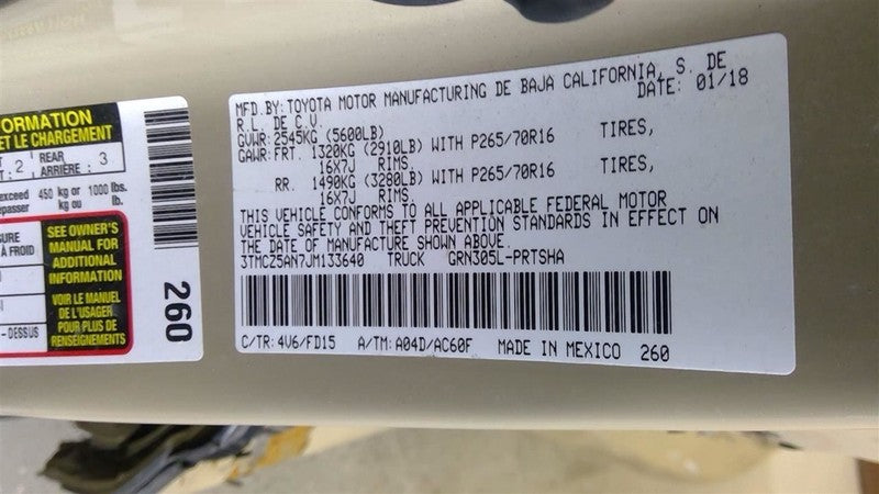 Engine ECM Electronic Control Module Right Hand Dash Fits 18-19 TACOMA
