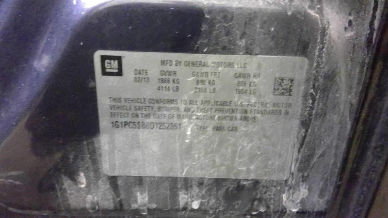 Chevrolet Cruze 2013 Headrest Used 0227