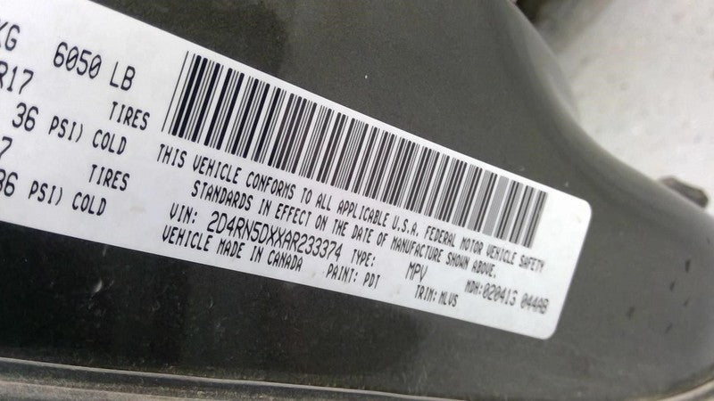 Dodge Caravan 2010 Headrest Used 9602