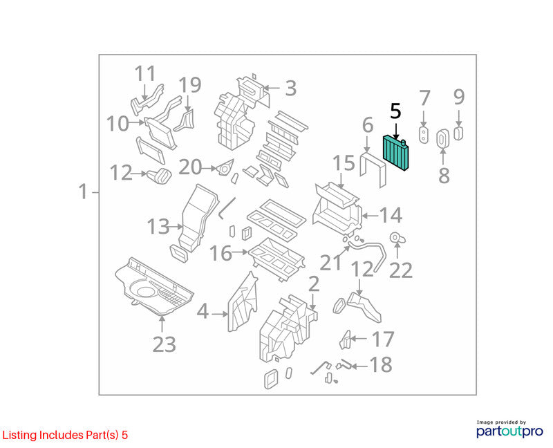 AC Evaporator Fits 07-12 SANTA FE 1740402
