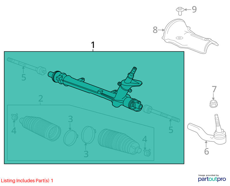 Steering Gear/Rack Rack And Pinion Fits 20-25 ENCORE GX 2007313