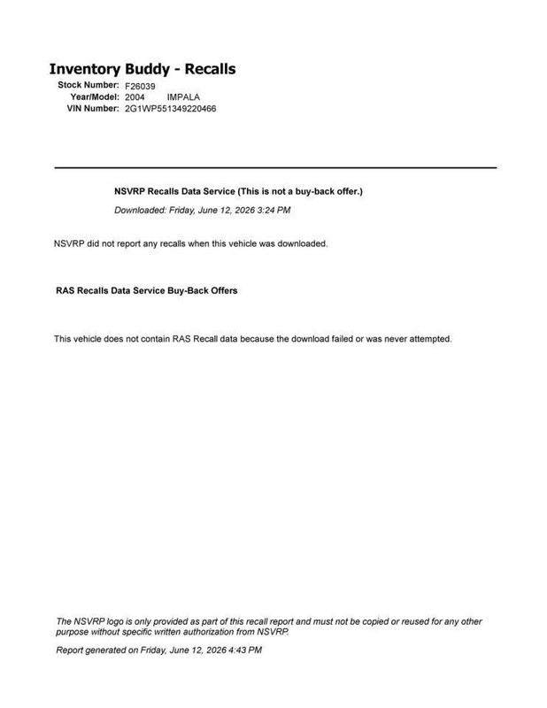 IMPALA 2004 Owners Manual 1939694