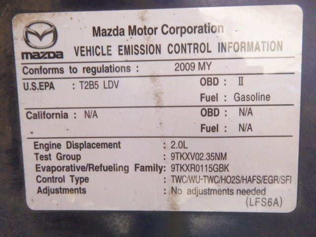 Driver Side View Mirror Power Non-heated Fits 07-09 MAZDA 3 1479541