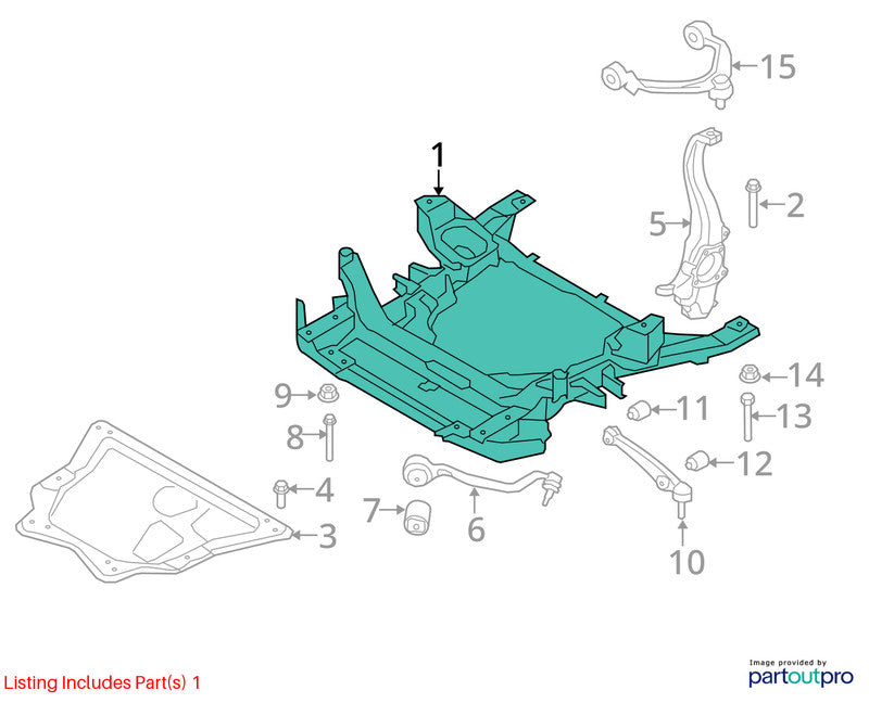 Crossmember/K-Frame Front AWD Without Active Steering Fits 15-19 BMW X