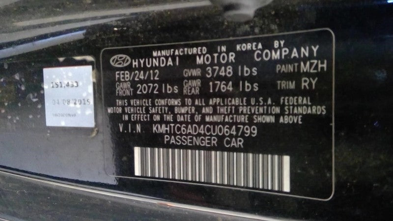 Seat Belt Front Passenger Retractor Fits 12-17 VELOSTER 2034531