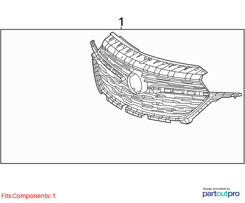 Grille Upper Without Sport Package Fits 20-23 ENCORE GX 2007260
