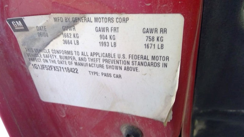 AC Compressor VIN F 8th Digit 4-134 Fits 05-06 COBALT 1911266