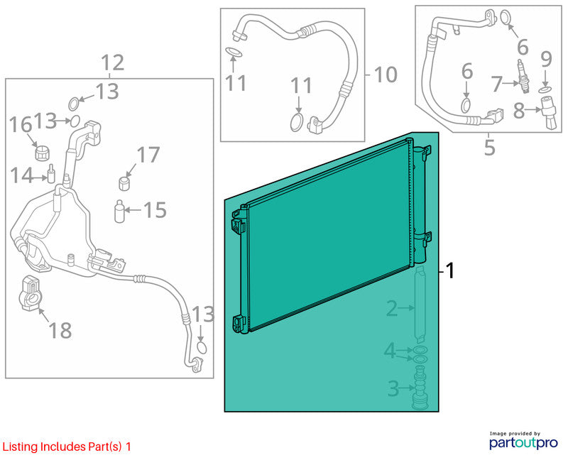 AC Condenser Fits 24-25 ENVISTA 2011186