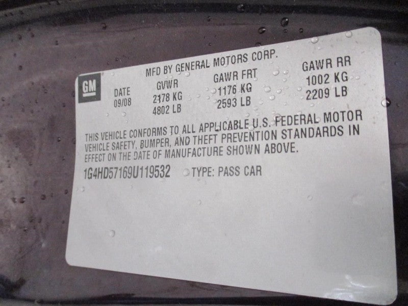 LUCERNE 2009 Front Door Trim Panel 2035685