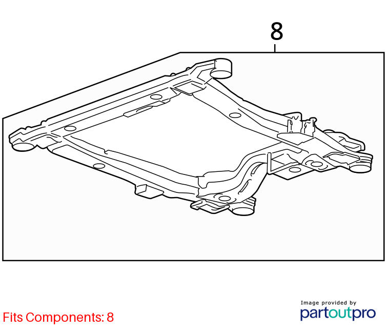Crossmember/K-Frame Front VIN P 4th Digit Limited Fits 11-16 CRUZE 201