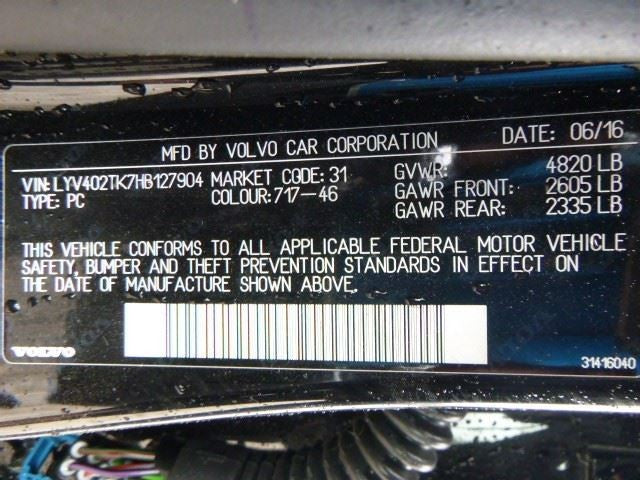 Automatic Transmission 2.0L 40 AWD VIN T Fits 17-18 VOLVO S60 1214917