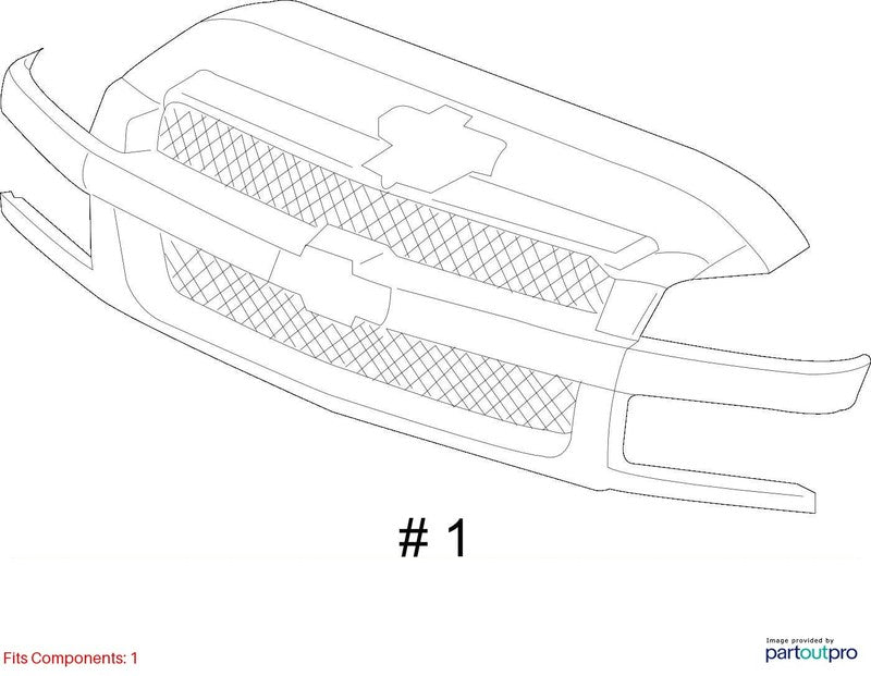 Grille With Body Cladding Fits 02-06 AVALANCHE 1500 992692